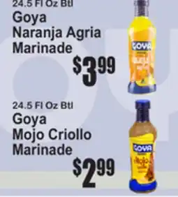 SuperFresh 24.5 FL Oz Btl Goya Naranja Agria Marinade, 24.5 FL Oz Btl Goya Mojo Criollo Marinade offer