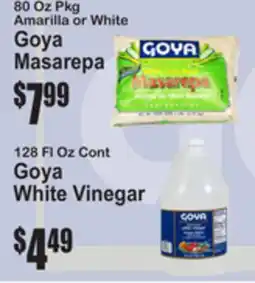 SuperFresh Goya Masarepa, White Vinegar offer