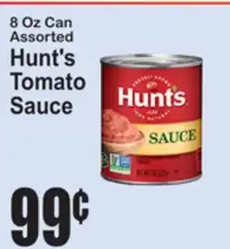 SuperFresh 8 Oz Can Assorted Hunt's Tomato Sauce offer