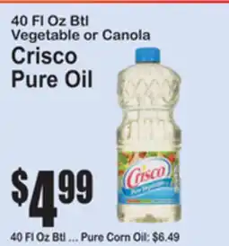SuperFresh 40 Fl Oz Btl Vegetable or Canola Crisco Pure Oil offer