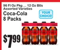 SuperFresh 96 Fl Oz Pkg ... 12 Oz Btls Assorted Varieties Coca-Cola 8 Packs offer