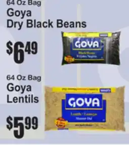 SuperFresh 64 Oz Bag Goya Dry Black Beans, 64 Oz Bag Goya Lentils offer