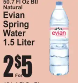 SuperFresh Evian Spring Water offer
