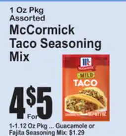 SuperFresh Assorted Mccormick Taco Seasoning Mix offer
