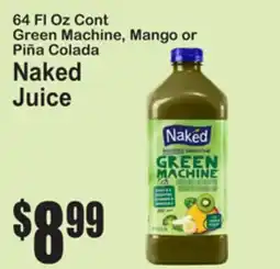SuperFresh 64 Fl Oz Cont Green Machine, Mango or Piña Colada Naked Juice offer