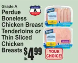 SuperFresh Perdue Boneless Chicken Breast Tenderloins or Thin Sliced Chicken Breasts offer