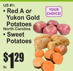 SuperFresh US #1 Red A or Yukon Gold Potatoes, Sweet Potatoes offer