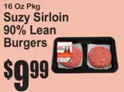 SuperFresh Suzy Sirloin 90% Lean Burgers offer