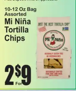 SuperFresh 10-12 Oz Bag Assorted Mi Niña Tortilla Chips offer