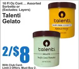 SuperFresh Talenti Gelato offer