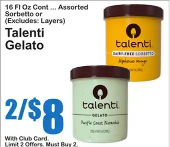 SuperFresh Talenti Gelato offer