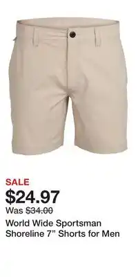 Cabela's World Wide Sportsman Shoreline 7 Shorts for Men offer