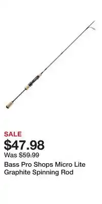 Cabela's Bass Pro Shops Micro Lite Graphite Spinning Rod offer