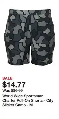 Cabela's World Wide Sportsman Charter Pull-On Shorts - City Slicker Camo - M offer