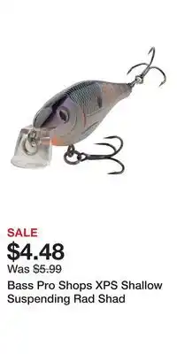 Cabela's Bass Pro Shops XPS Shallow Suspending Rad Shad offer
