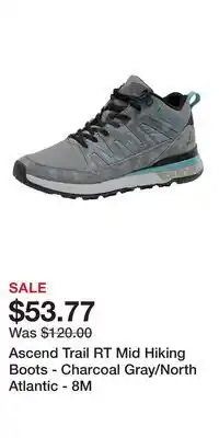 Cabela's Ascend Trail RT Mid Hiking Boots - Charcoal Gray/North Atlantic - 8M offer