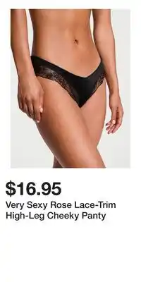 Victoria's Secret Very Sexy Rose Lace-Trim High-Leg Cheeky Panty offer