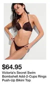Victoria's Secret Victoria's Secret Swim Bombshell Add-2-Cups Rings Push-Up Bikini Top offer