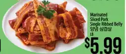 Hmart Marinated Sliced Pork Single Ribbed Belly offer