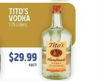 Food 4 Less Tito's Vodka offer
