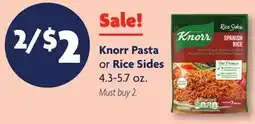 Family Dollar Knorr Pasta or Rice Sides offer