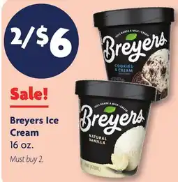 Family Dollar Breyers Ice Cream offer