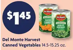 Family Dollar Del Monte Harvest Canned Vegetables offer