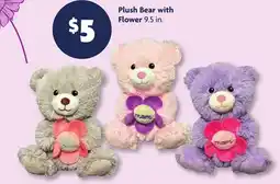 Family Dollar Plush Bear with Flower offer