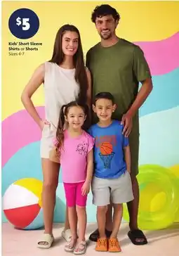 Family Dollar Kids' Short Sleeve Shirts or Shorts offer
