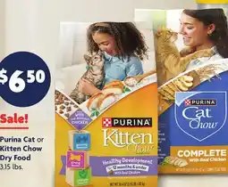 Family Dollar Purina Cat or Kitten Chow Dry Food offer