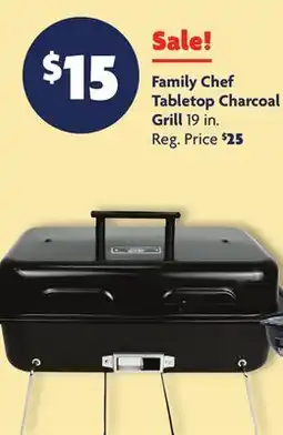 Family Dollar Family Chef Tabletop Charcoal Grill offer