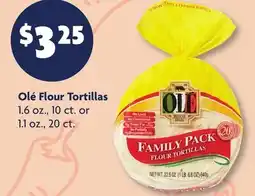 Family Dollar Olé Flour Tortillas offer