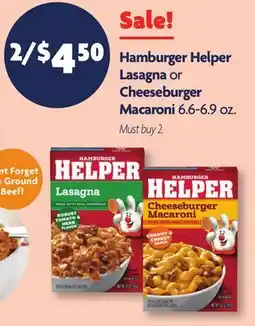 Family Dollar Hamburger Helper Lasagna or Cheeseburger Macaroni offer