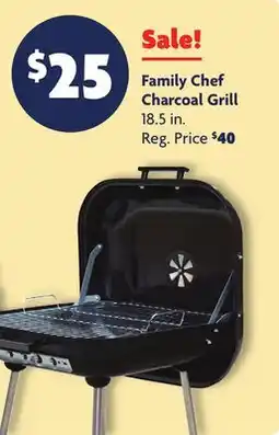 Family Dollar Family Chef Charcoal Grill offer