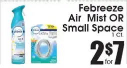 Supremo Foods Inc Febreeze Air Mist OR Small Space offer
