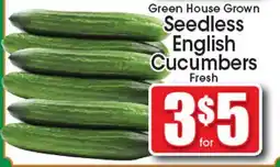 Supremo Foods Inc Green House Grown Seedless English Cucumbers offer