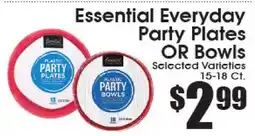 Supremo Foods Inc Essential Everyday Party Plates OR Bowls offer