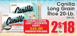 Supremo Foods Inc Canilla Long Grain Rice 20-Lb offer