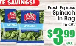 Supremo Foods Inc Fresh Express Spinach In Bag offer