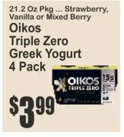 Almonte's Food Dynasty Marketplace Oikos Triple Zero Greek Yogurt offer