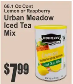 Almonte's Food Dynasty Marketplace 66.1 Oz Cont Lemon or Raspberry Urban Meadow Iced Tea Mix offer