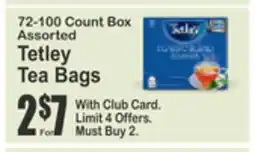 Almonte's Food Dynasty Marketplace 72-100 Count Box Assorted Tetley Tea Bags offer