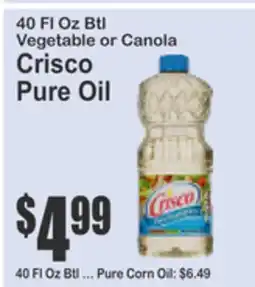 Almonte's Food Dynasty Marketplace 40 Fl Oz Btl Vegetable or Canola Crisco Pure Oil offer