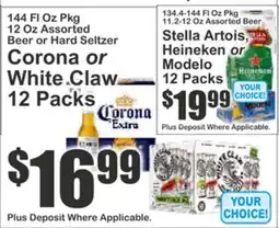 Almonte's Food Dynasty Marketplace Corona or White Claw 12 Packs offer