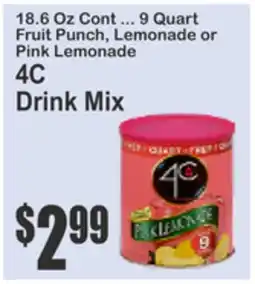 Almonte's Food Dynasty Marketplace 18.6 Oz Cont ... 9 Quart Fruit Punch, Lemonade or Pink Lemonade 4C Drink Mix offer