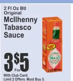 Almonte's Food Dynasty Marketplace McIlhenny Tabasco Sauce offer
