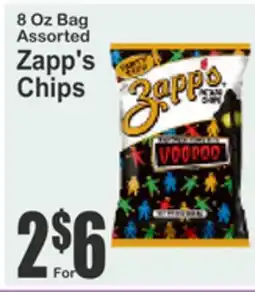 Almonte's Food Dynasty Marketplace 8 Oz Bag Assorted Zapp's Chips offer