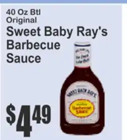 Almonte's Food Dynasty Marketplace 40 Oz Btl Original Sweet Baby Ray's Barbecue Sauce offer
