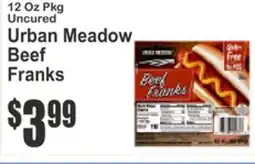 Almonte's Food Dynasty Marketplace 12 Oz Pkg Uncured Urban Meadow Beef Franks offer