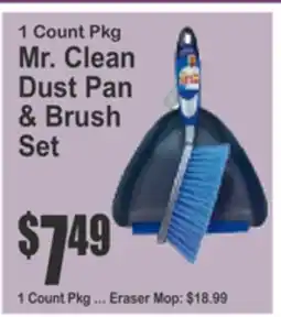 Almonte's Food Dynasty Marketplace 1 Count Pkg Mr. Clean Dust Pan & Brush Set offer
